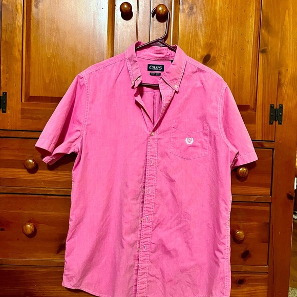 Ralph Lauren Chaps Men's Pink Short Sleeve Shirt - Medium - Picture 1 of 5